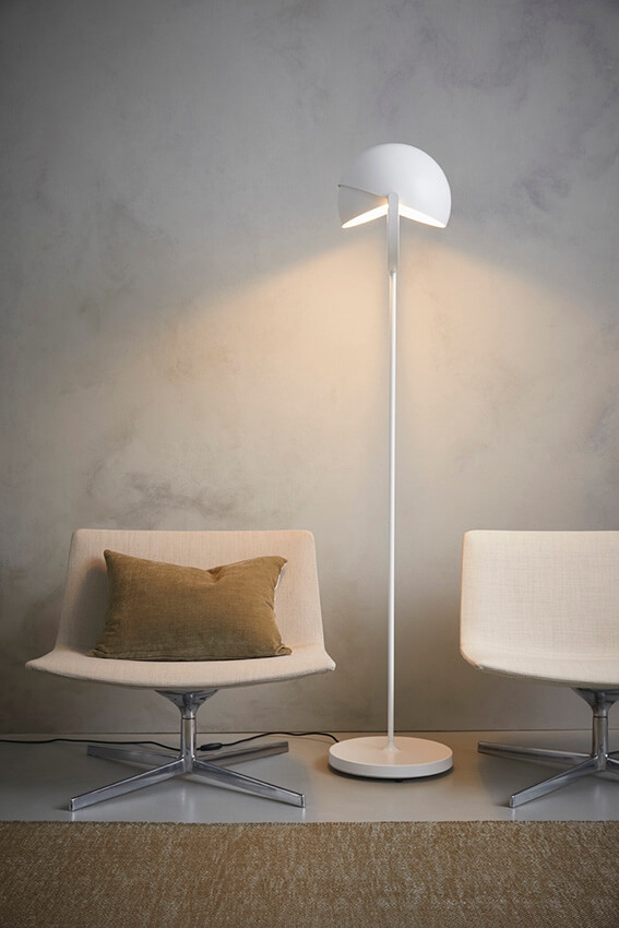 Eclips Stehlampe, weiß